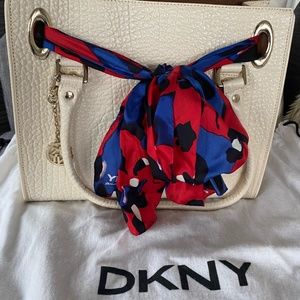 DKNY Cream Tote with Scarf